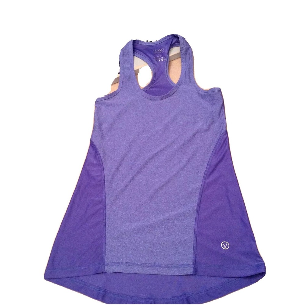 Vogo Athletica Women Purple Racerback Mesh Panel Activewear Tank Top XS RN138065